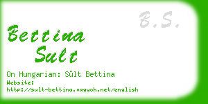 bettina sult business card